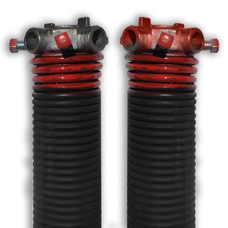 Dura-Lift 0.225 in Wirex2 in Dx27 in L Torsion Springs Red Left & Right Wound Pair Sectional Garage Doors DLTR227B